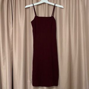 Burgundy Bodycon dress